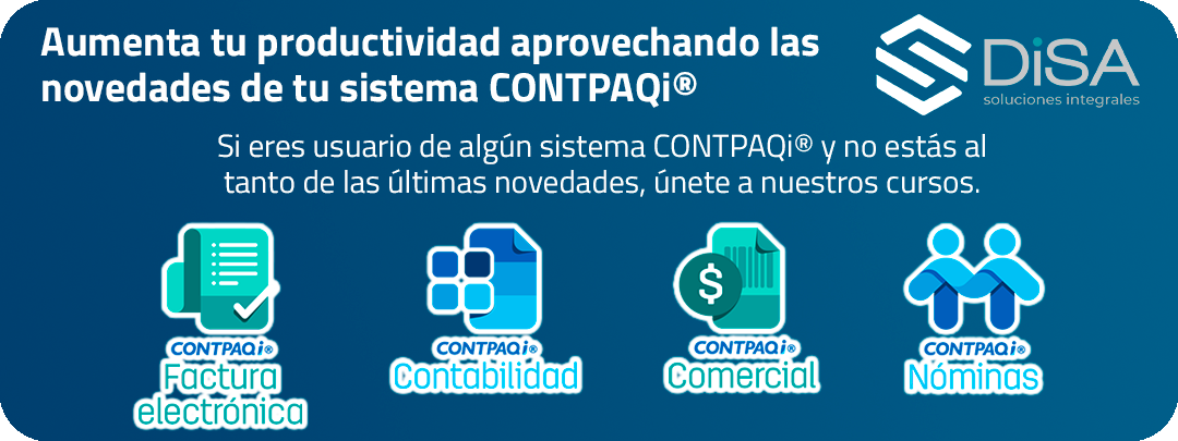 Si eres usuario de los sistemas CONTPAQi® y desconoces las novedades de las ultimas versiones, únete a nuestros cursos.
